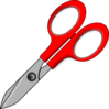 Pair Of Red Scissors Clip Art